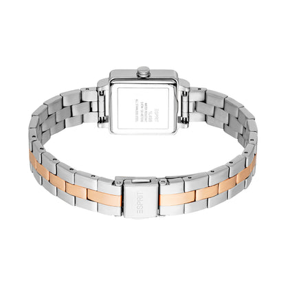 Esprit Women's 22 x 29.5mm Fashion Two Tone Silver & Rose Gold Color Dial Watch