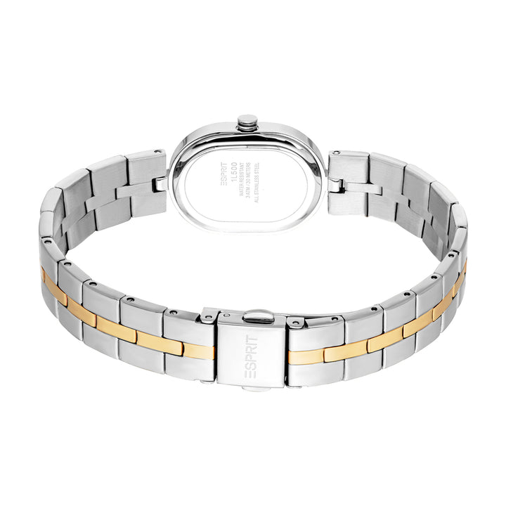 Esprit Women's 20 x 27.5mm Fashion Two Tone Silver & Gold Color Dial Watch