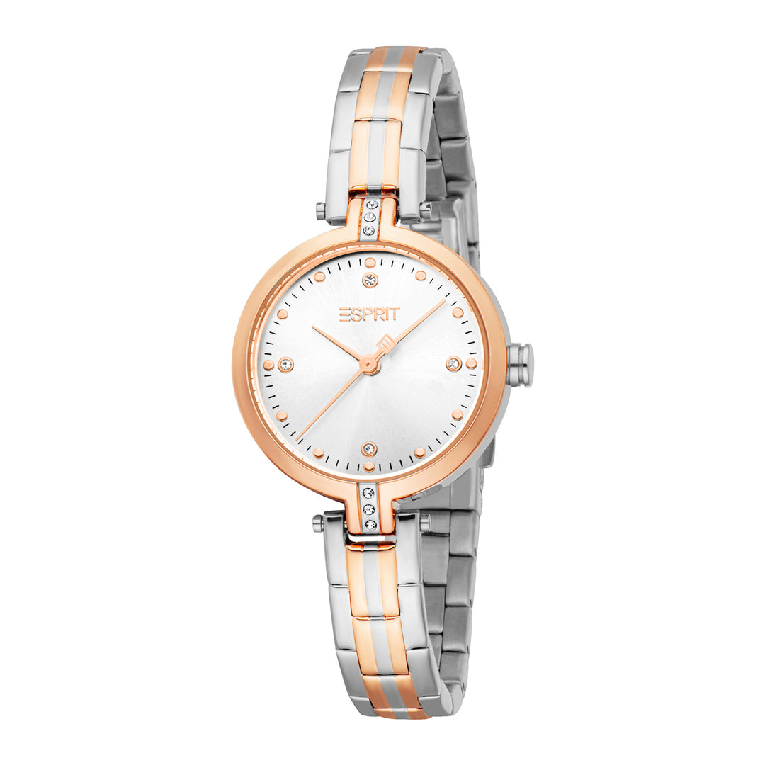 Esprit Women's 28mm Fashion Two Tone Silver & Rose Gold Color Dial Watch
