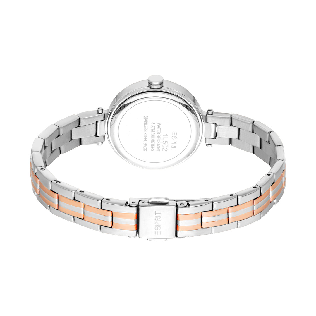 Esprit Women's 28mm Fashion Two Tone Silver & Rose Gold Color Dial Watch