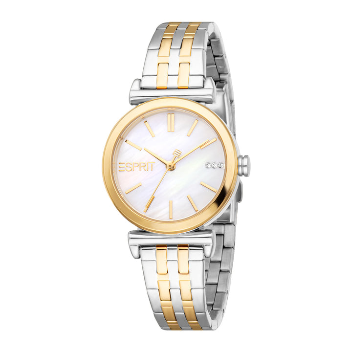 Esprit Women's 30mm Fashion Two Tone Silver & Gold Color Dial Watch
