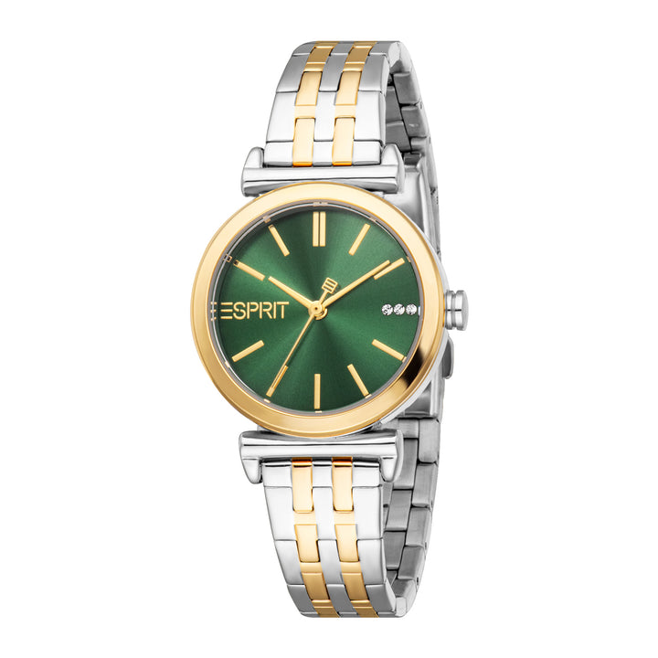 Esprit Women's 30mm Fashion Two Tone Silver & Gold Color Dial Watch