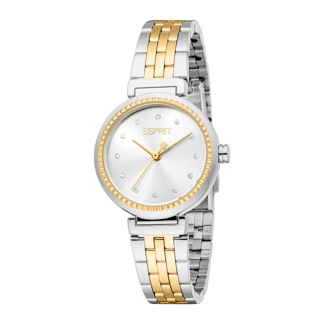 Esprit Women's 30mm Fashion Two Tone Silver & Gold Color Dial Watch