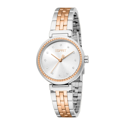 Esprit Women's 30mm Fashion Two Tone Silver & Rose Gold Color Dial Watch