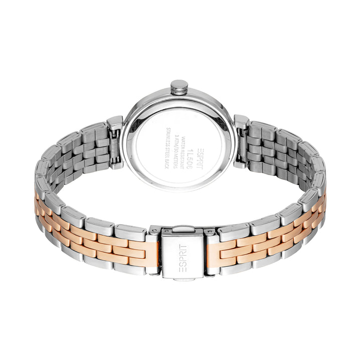 Esprit Women's 30mm Fashion Two Tone Silver & Rose Gold Color Dial Watch