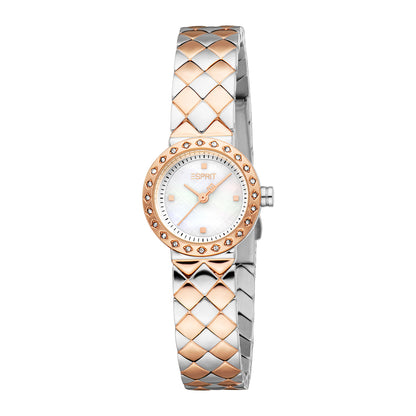 Esprit Women's 22.5mm Fashion Two Tone Silver & Rose Gold Color Dial Watch