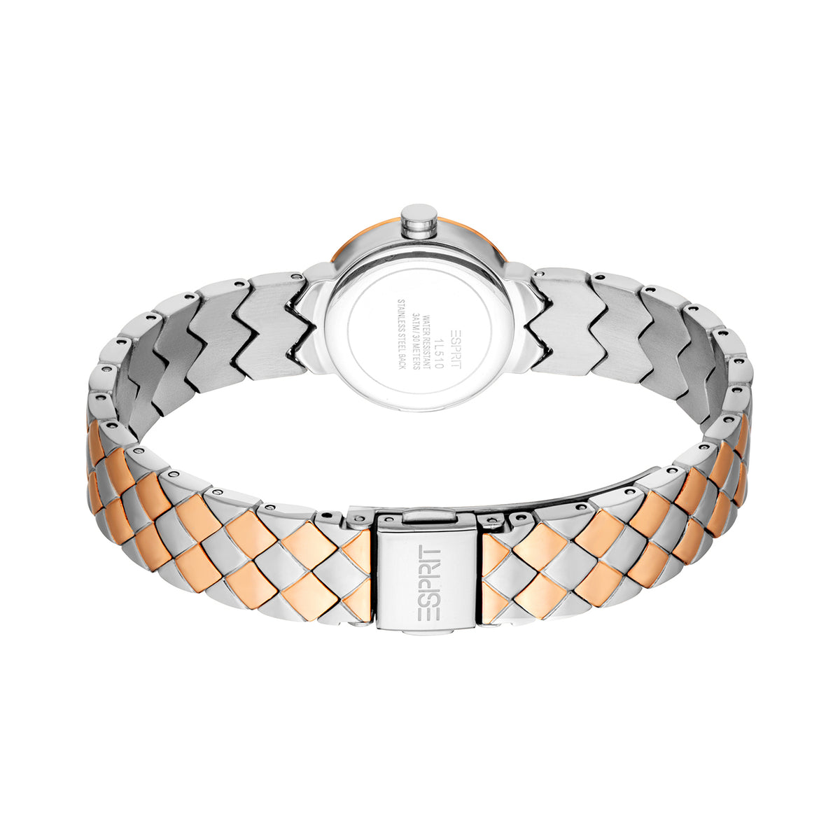 Esprit Women's 22.5mm Fashion Two Tone Silver & Rose Gold Color Dial Watch