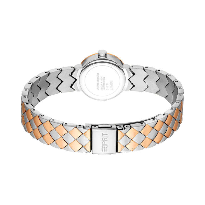 Esprit Women's 22.5mm Fashion Two Tone Silver & Rose Gold Color Dial Watch