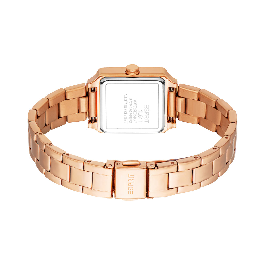 Esprit Women's 24 x 24mm Fashion Rose Gold Color Dial Watch