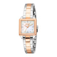 Esprit Women's 24 x 24mm Fashion Two Tone Silver & Rose Gold Color Dial Watch