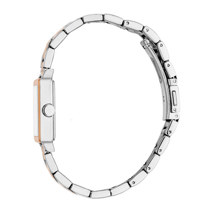 Esprit Women's 24 x 24mm Fashion Two Tone Silver & Rose Gold Color Dial Watch