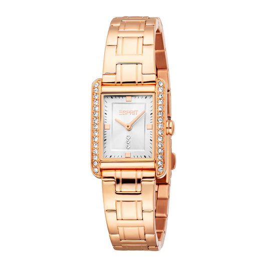 Esprit Women's 22 x 24.5mm Fashion Rose Gold Color Dial Watch