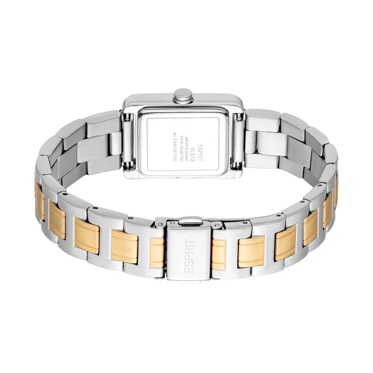 Esprit Women's 22 x 24.5mm Fashion Two Tone Silver & Gold Color Dial Watch