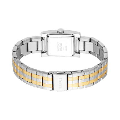 Esprit Women's 21 x 30mm Fashion Two Tone Silver & Gold Color Dial Watch