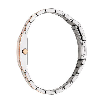 Esprit Women's 20.2 x 36.8mm Fashion Two Tone Silver & Rose Gold Color Dial Watch