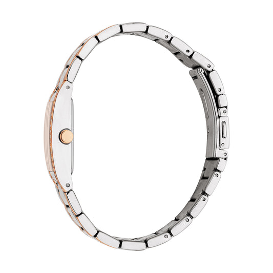 Esprit Women's 20.2 x 36.8mm Fashion Two Tone Silver & Rose Gold Color Dial Watch