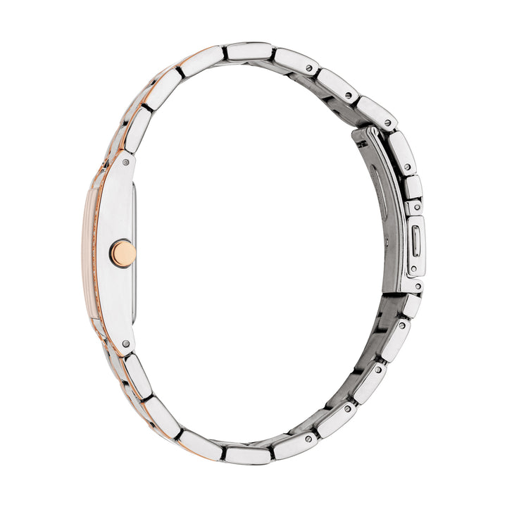 Esprit Women's 20.2 x 36.8mm Fashion Two Tone Silver & Rose Gold Color Dial Watch