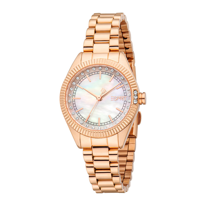 Esprit Women's 30mm Fashion Rose Gold Color Dial Watch