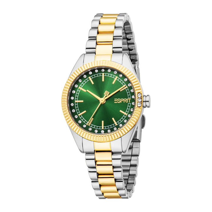 Esprit Women's 30mm Fashion Two Tone Silver & Gold Color Dial Watch