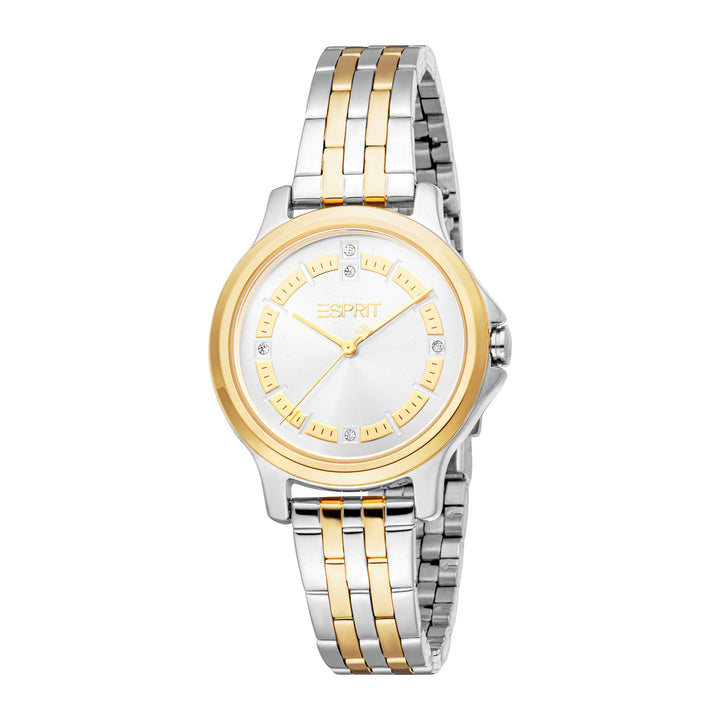Esprit Women's 32mm Fashion Two Tone Silver & Gold Color Dial Watch