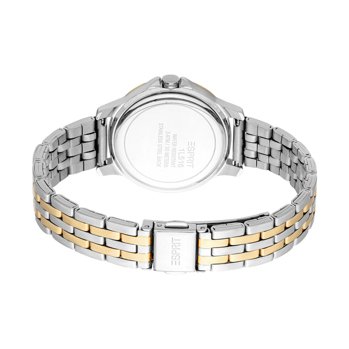 Esprit Women's 32mm Fashion Two Tone Silver & Gold Color Dial Watch