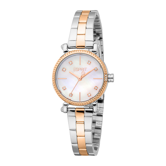 Esprit Women's 26mm Fashion Two Tone Silver & Rose Gold Color Dial Watch
