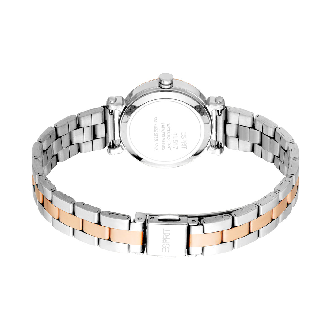 Esprit Women's 26mm Fashion Two Tone Silver & Rose Gold Color Dial Watch