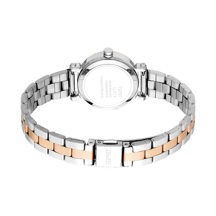 Esprit Women's 26mm Fashion Two Tone Silver & Rose Gold Color Dial Watch