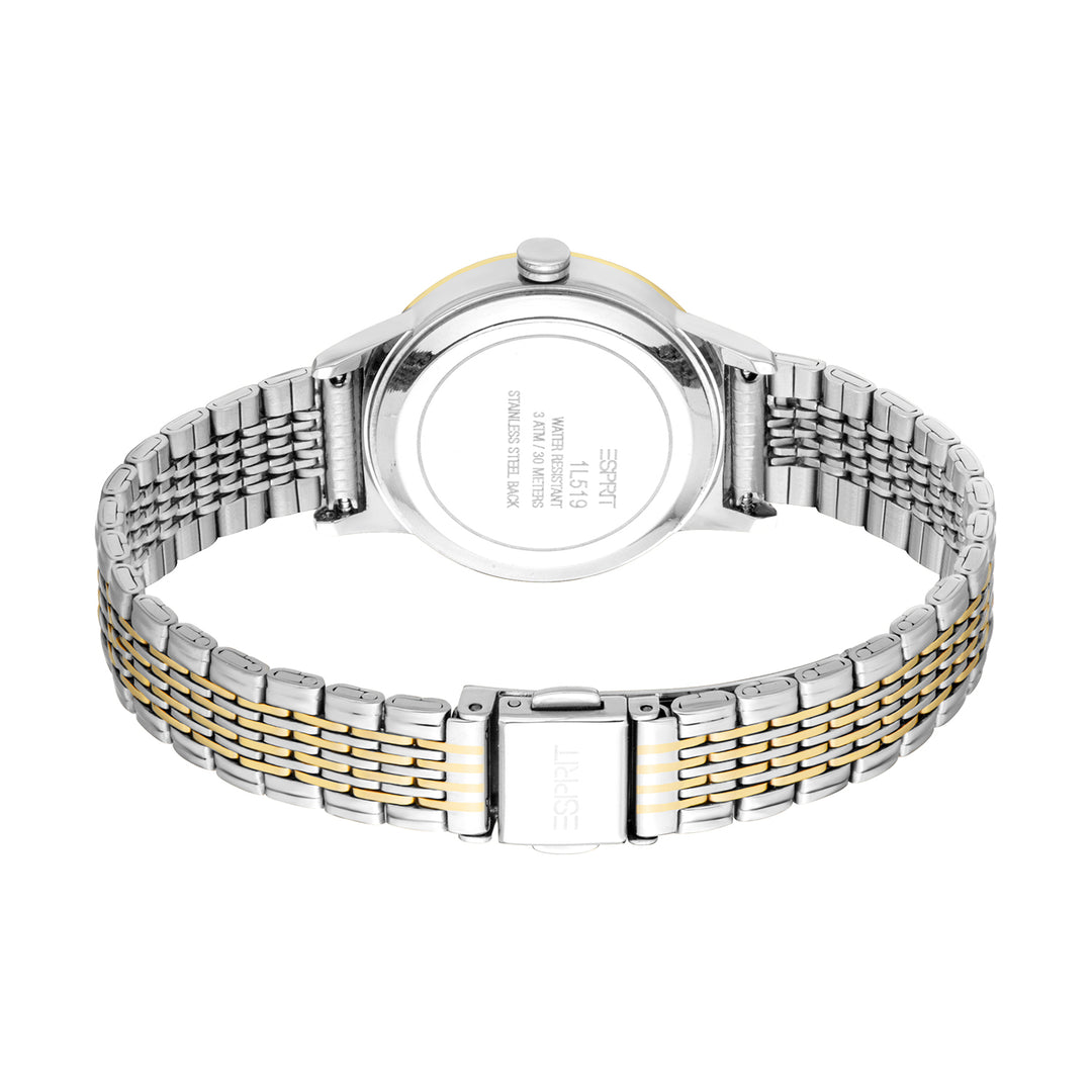 Esprit Women's 30.5mm Fashion Two Tone Silver & Gold Color Dial Watch