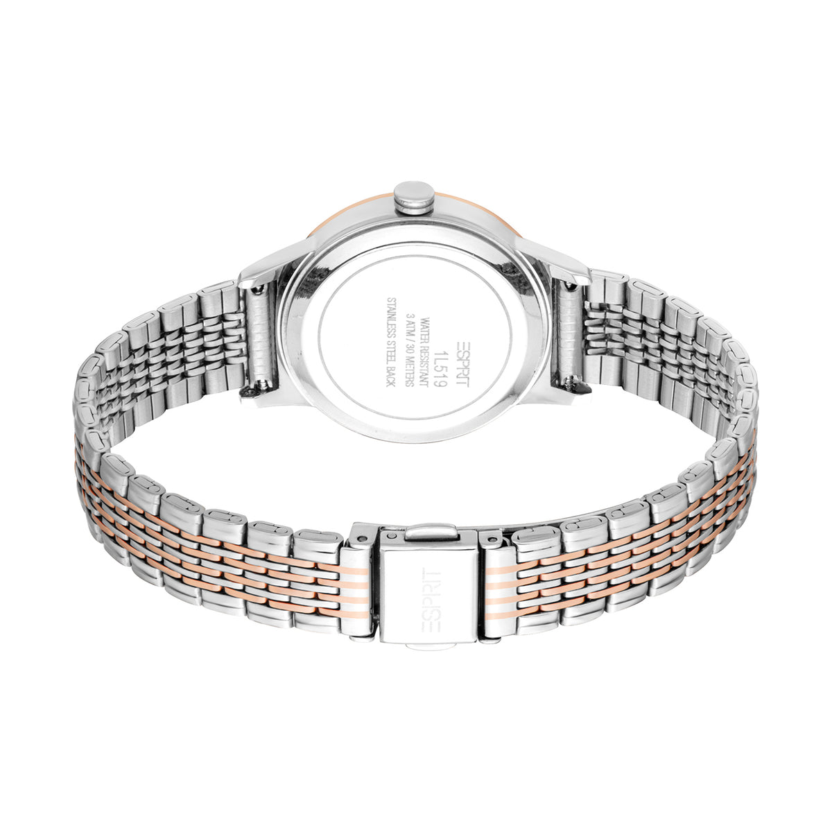 Esprit Women's 30.5mm Fashion Two Tone Silver & Rose Gold Color Dial Watch