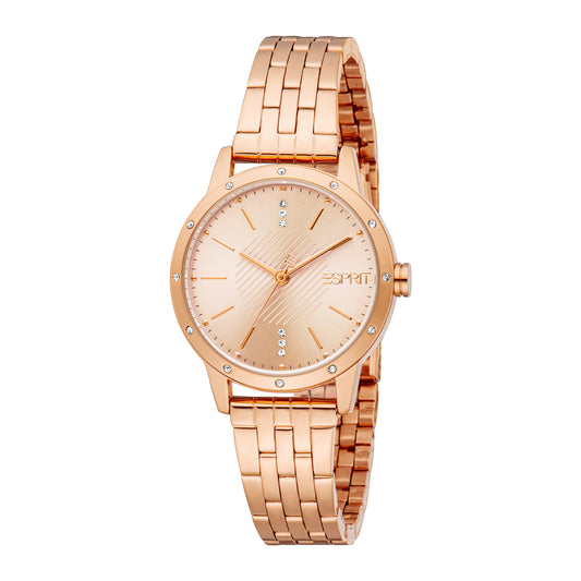 Esprit Women's 30mm Fashion Rose Gold Color Dial Watch