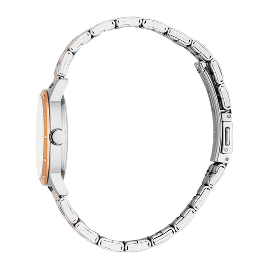 Esprit Women's 30mm Fashion Two Tone Silver & Rose Gold Color Dial Watch