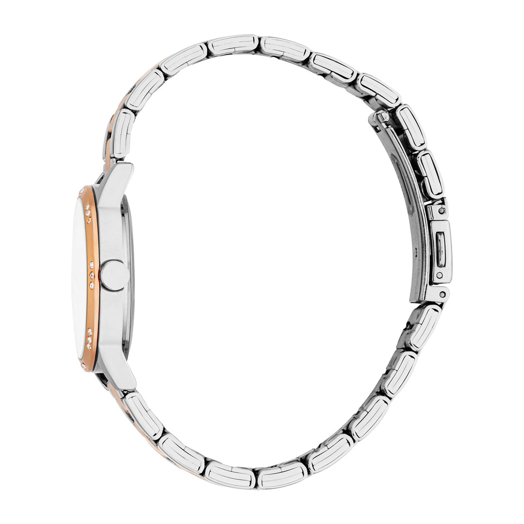 Esprit Women's 30mm Fashion Two Tone Silver & Rose Gold Color Dial Watch