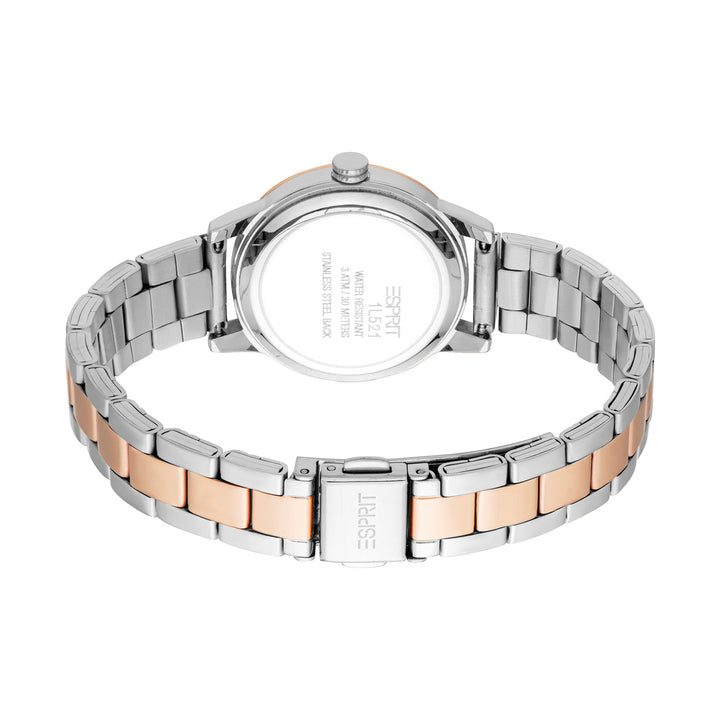 Esprit Women's 30mm Fashion Two Tone Silver & Rose Gold Color Dial Watch