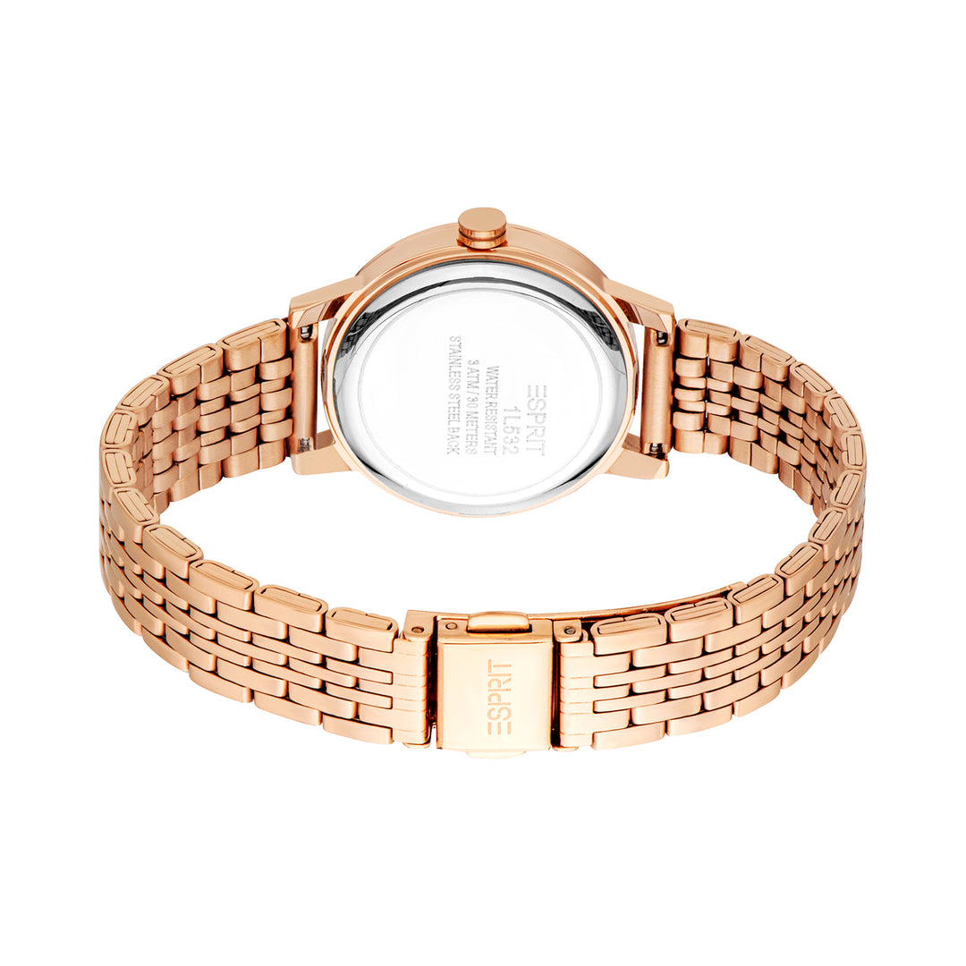 Esprit Women's 30mm Fashion Rose Gold Color Dial Watch