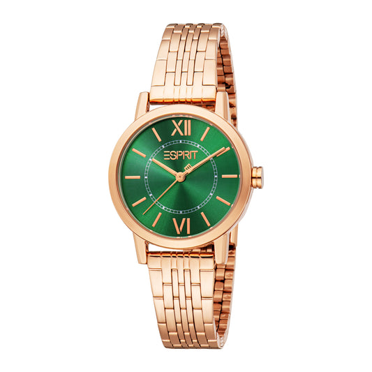 Esprit Women's 30mm Fashion Rose Gold Color Dial Watch