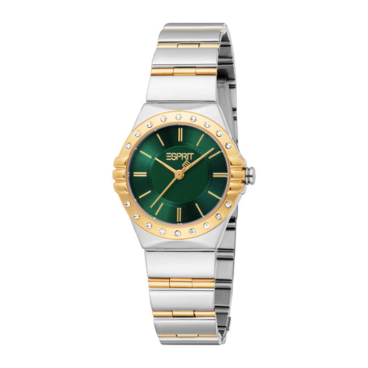 Esprit Women's 28mm Fashion Two Tone Silver & Gold Color Dial Watch