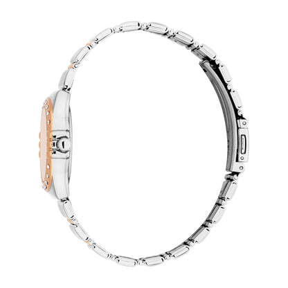 Esprit Women's 28mm Fashion Two Tone Silver & Rose Gold Color Dial Watch