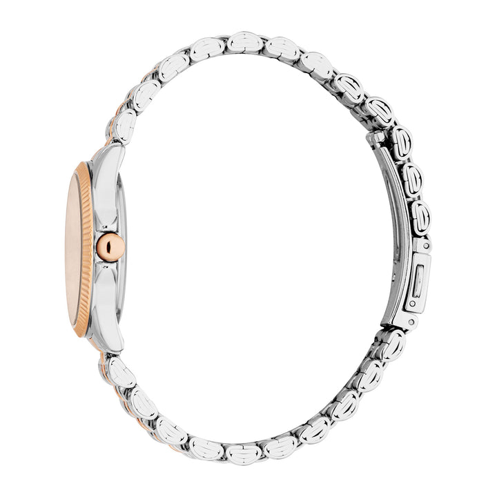 Esprit Women's 30mm Fashion Two Tone Silver & Rose Gold Color Dial Watch