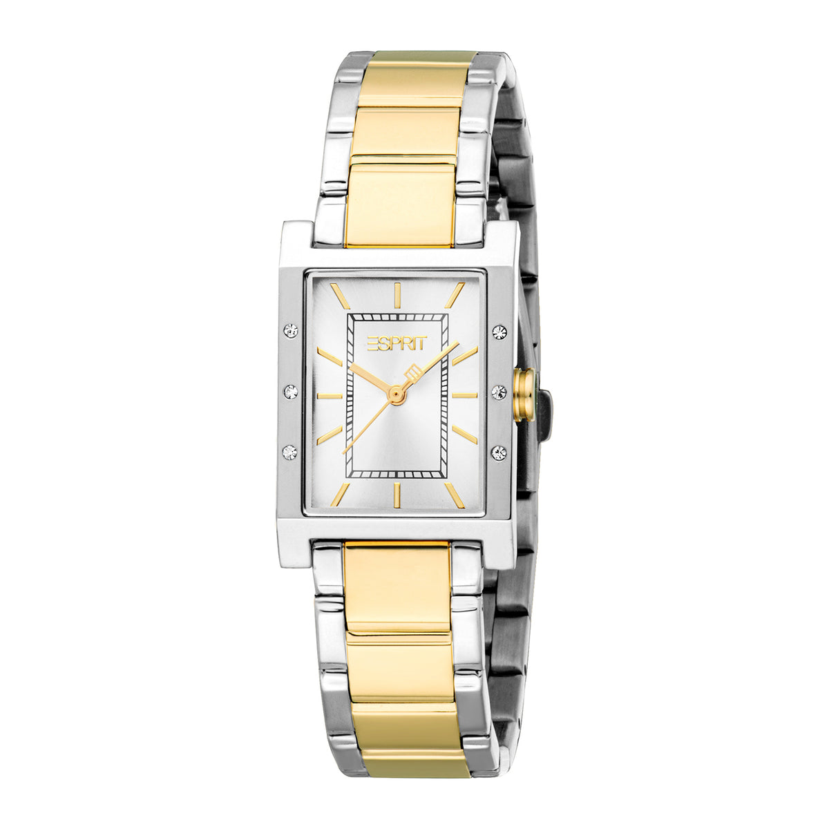 Esprit Women's 22 x 32.5mm Fashion Two Tone Silver & Gold Color Dial Watch