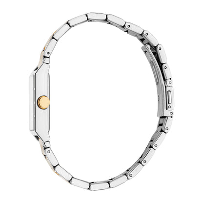 Esprit Women's 22 x 32.5mm Fashion Two Tone Silver & Gold Color Dial Watch