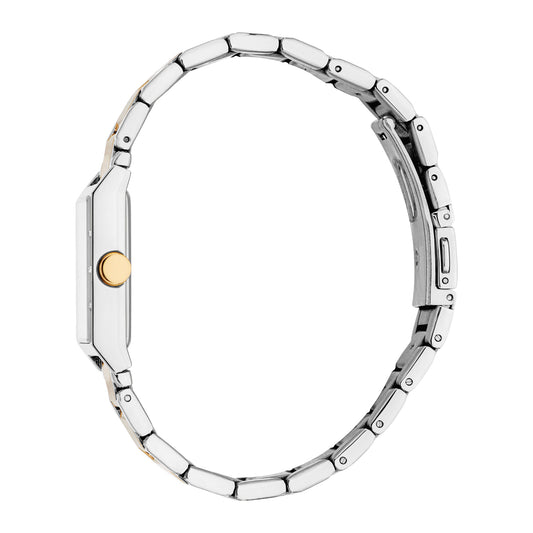 Esprit Women's 22 x 32.5mm Fashion Two Tone Silver & Gold Color Dial Watch