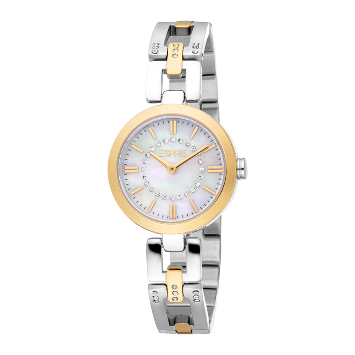 Esprit Women's 28mm Fashion Two Tone Silver & Gold Color Dial Watch