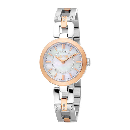 Esprit Women's 28mm Fashion Two Tone Silver & Rose Gold Color Dial Watch