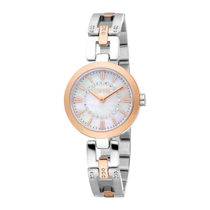 Esprit Women's 28mm Fashion Two Tone Silver & Rose Gold Color Dial Watch