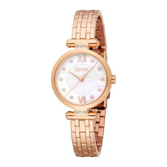 Esprit Women's 30mm Fashion Rose Gold Color Dial Watch