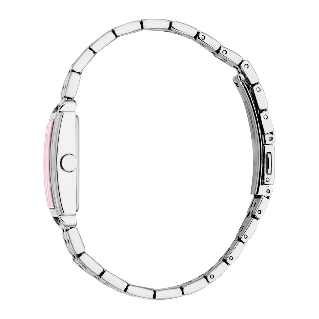 ESPRIT Women Watch, Silver Color Case, Pink Dial, Stainless Steel Metal Bracelet, 2 Hands, 3 ATM