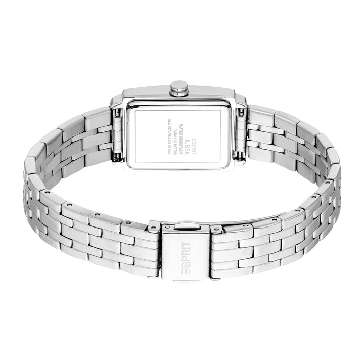 ESPRIT Women Watch, Silver Color Case, Pink Dial, Stainless Steel Metal Bracelet, 2 Hands, 3 ATM