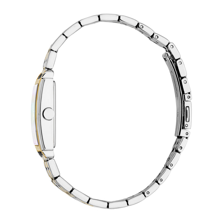 ESPRIT Women Watch, Two Tone Silver & Gold Color Case, White MOP Dial, Two Tone Silver & Gold Color Metal Bracelet, 2 Hands, 3 ATM