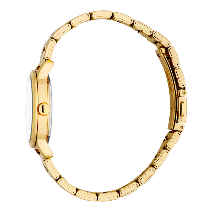 ESPRIT Women Watch, Gold Color Case, Silver Dial, Gold Color Metal Bracelet, 3 Hands, 3 ATM